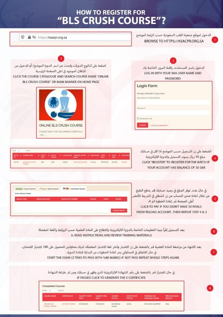 Bls السعودية جمعية online القلب أسئلة دورة